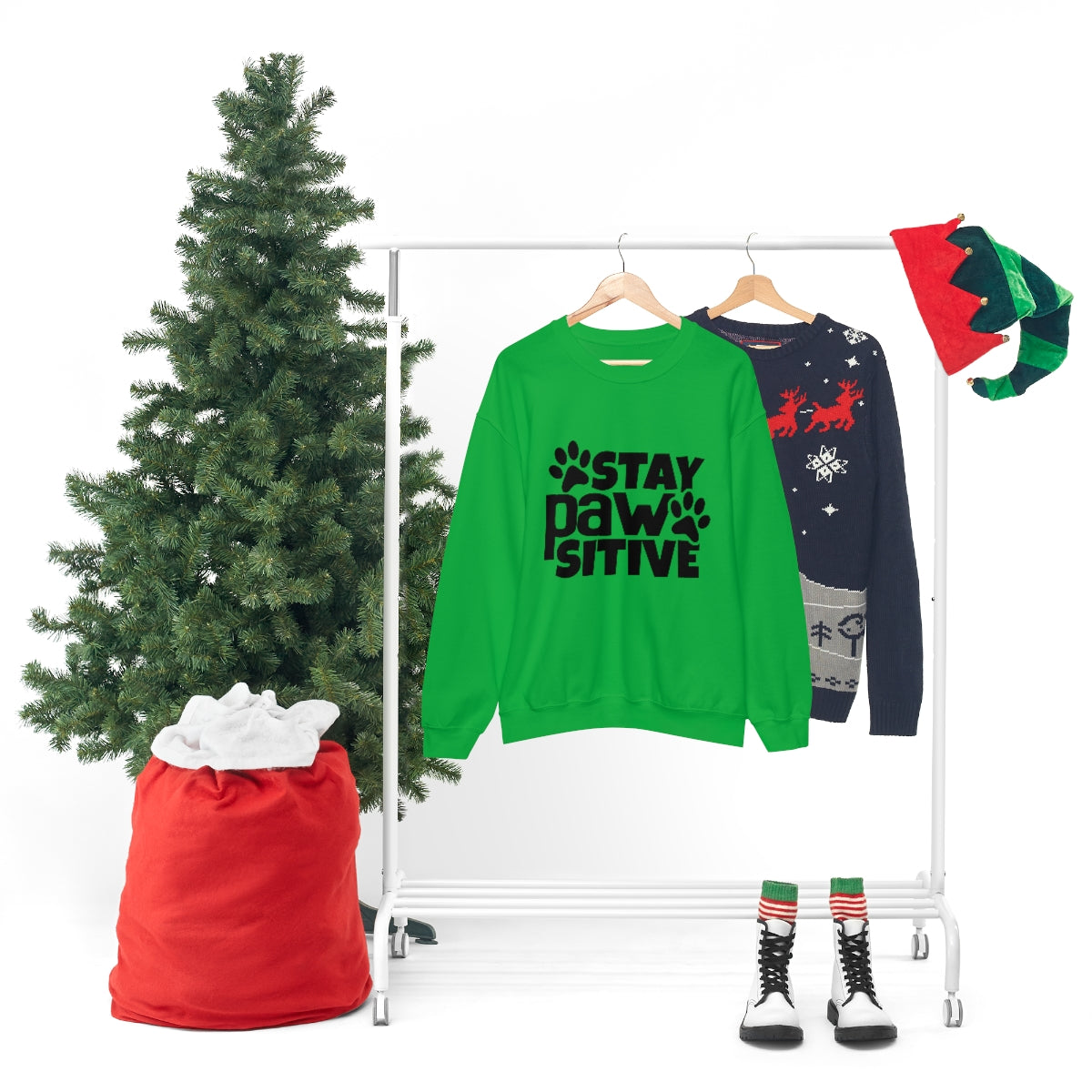 Stay Pawsitive Crewneck Sweatshirt