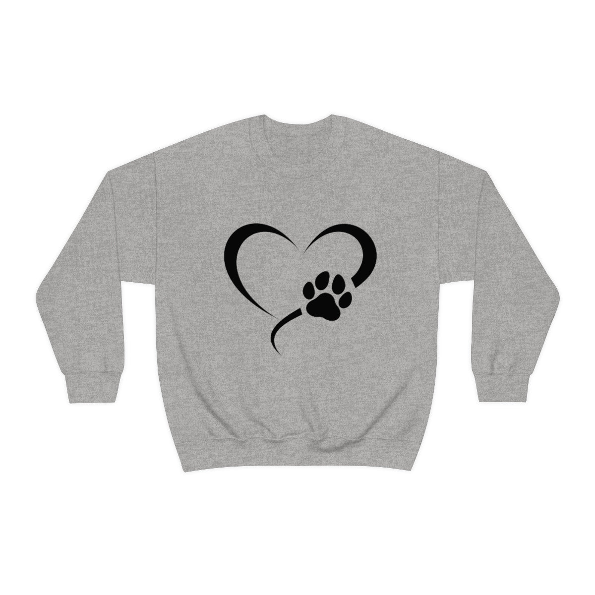 Heart Print Crewneck Sweatshirt