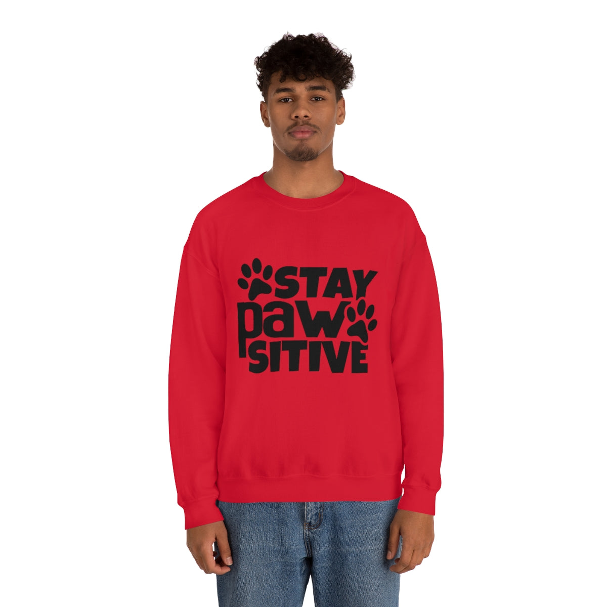 Stay Pawsitive Crewneck Sweatshirt
