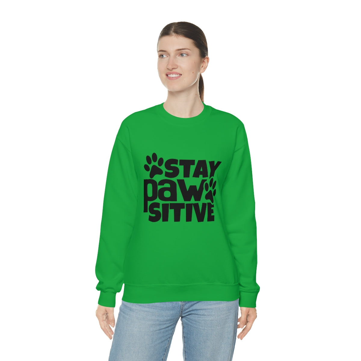 Stay Pawsitive Crewneck Sweatshirt