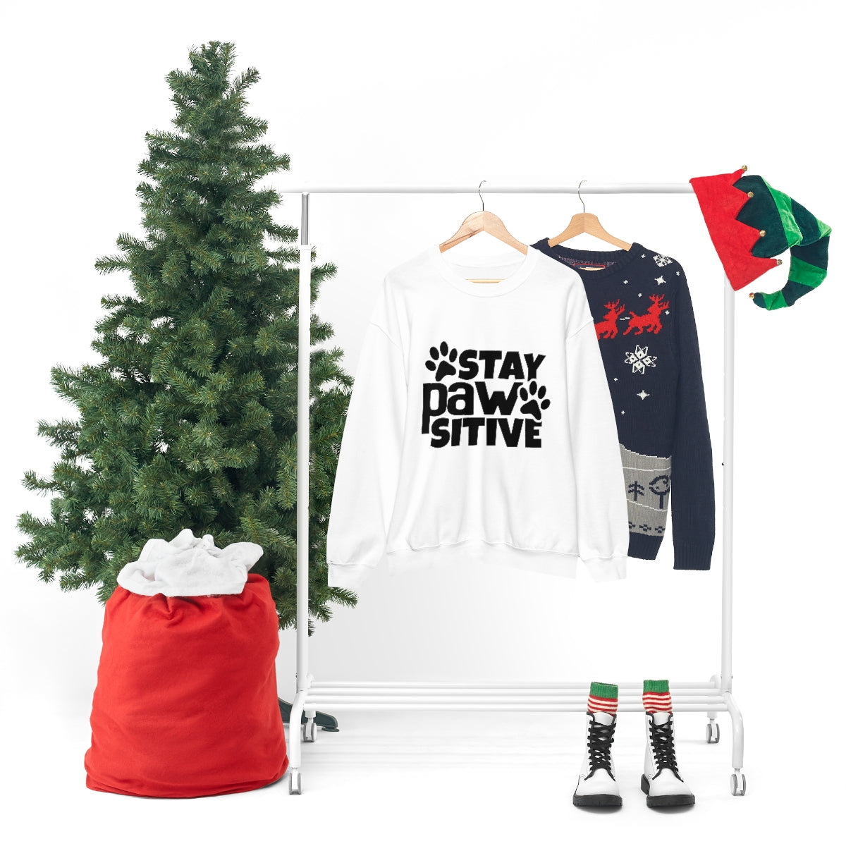 Stay Pawsitive Crewneck Sweatshirt