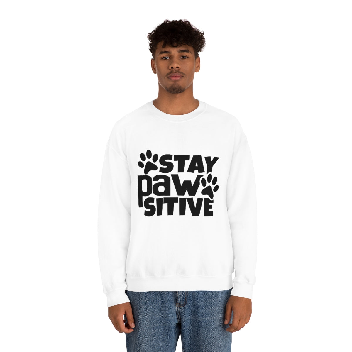 Stay Pawsitive Crewneck Sweatshirt