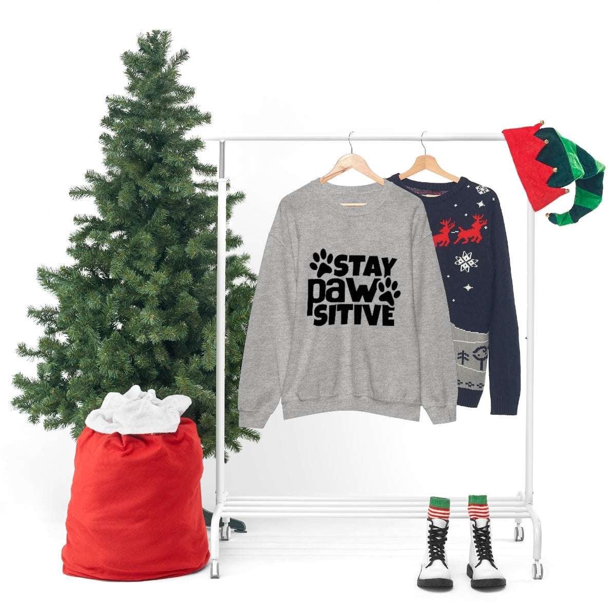 Stay Pawsitive Crewneck Sweatshirt