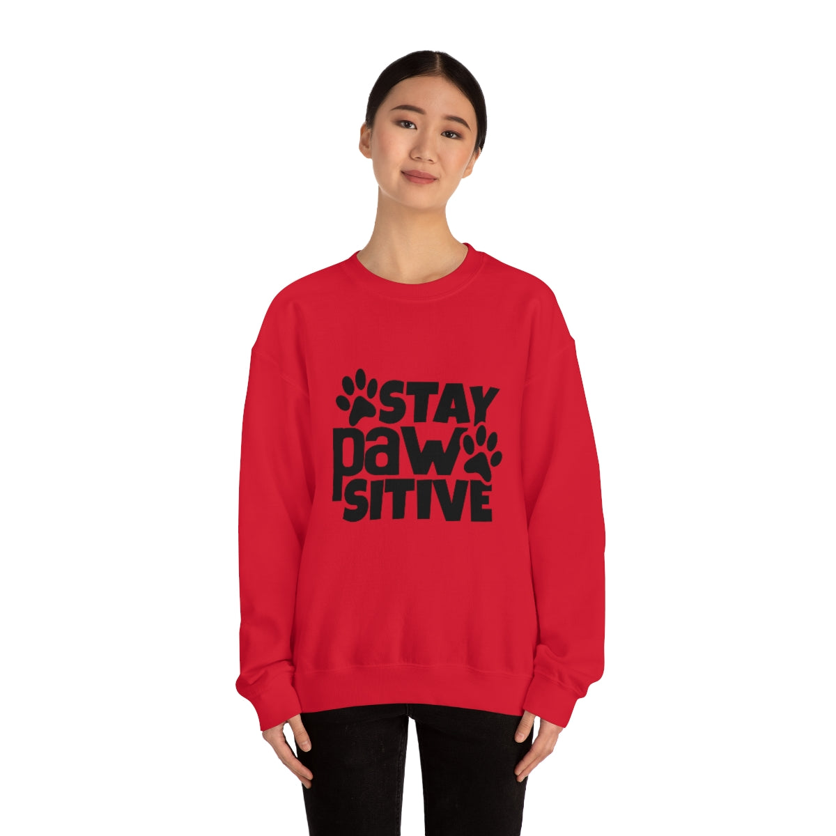 Stay Pawsitive Crewneck Sweatshirt
