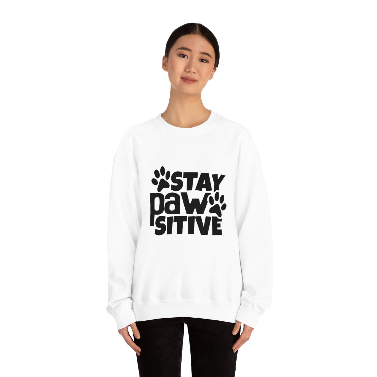 Stay Pawsitive Crewneck Sweatshirt