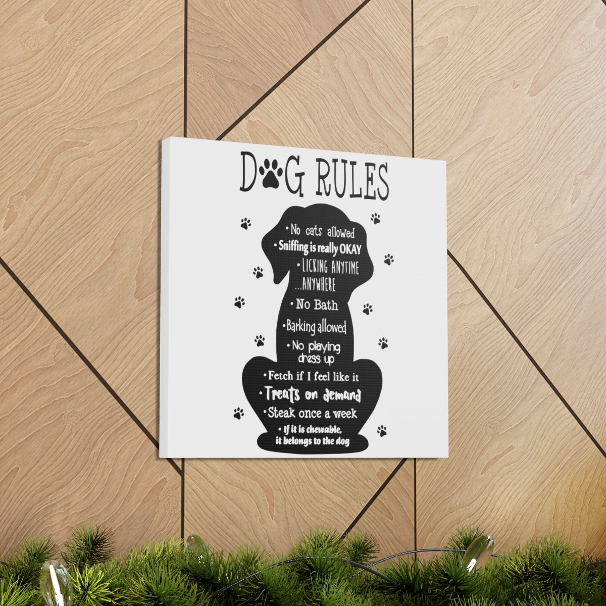 Dog Rules Canvas Gallery Wraps