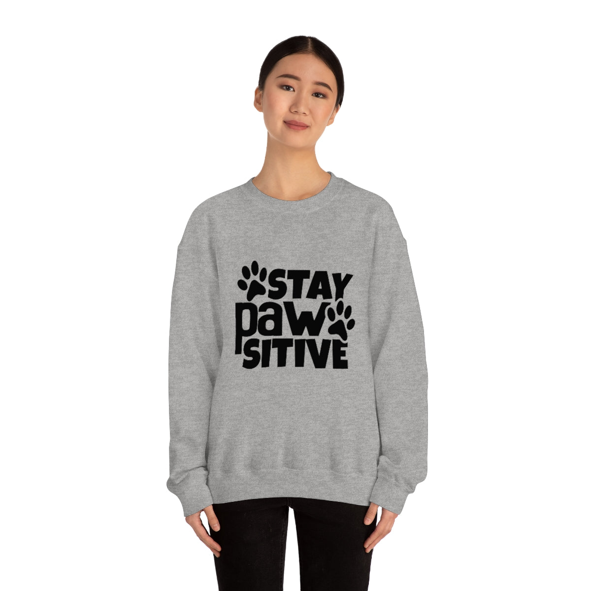 Stay Pawsitive Crewneck Sweatshirt