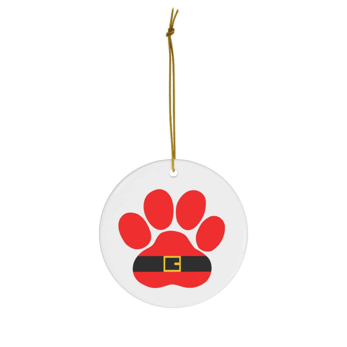 Paw Belt Ceramic Ornament