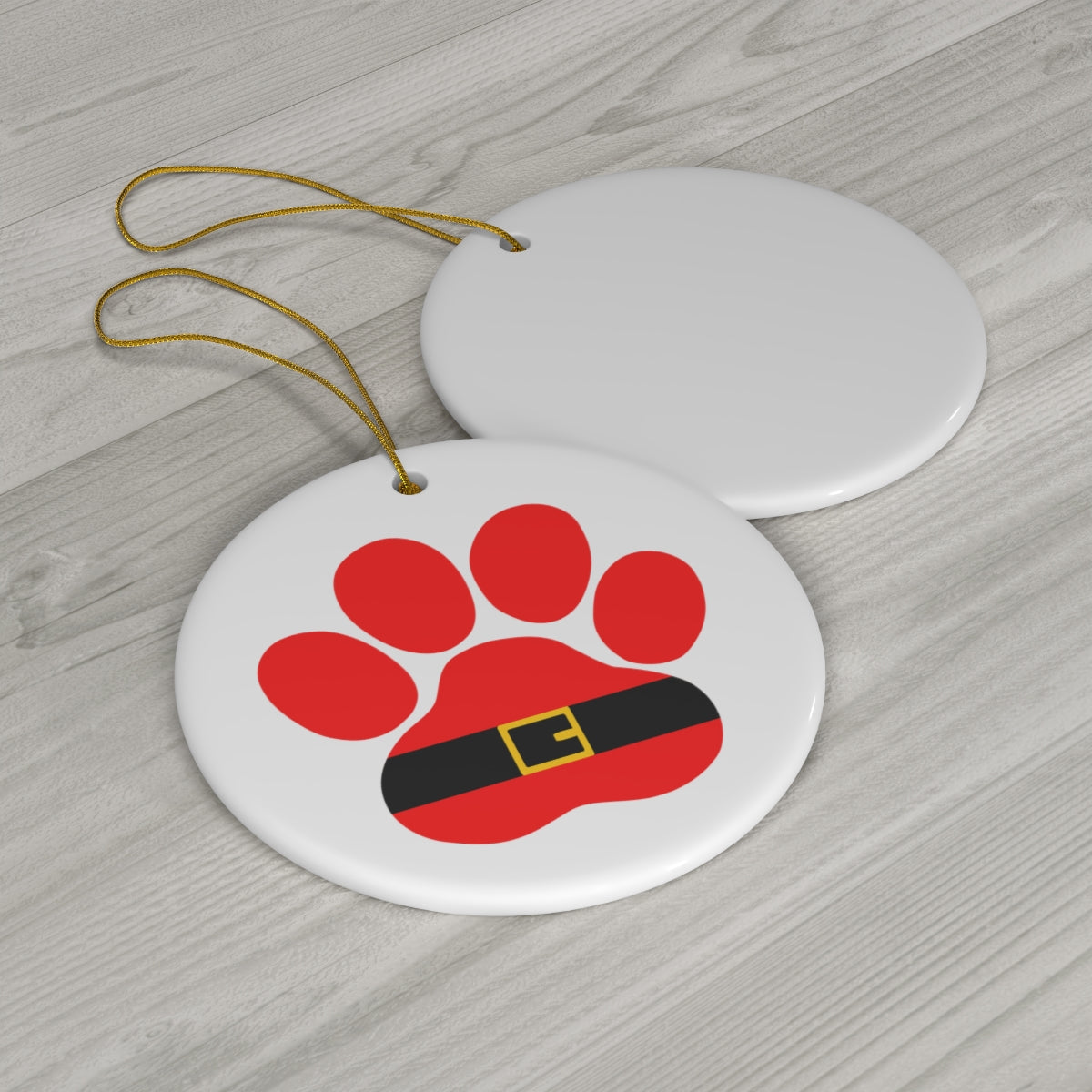 Paw Belt Ceramic Ornament