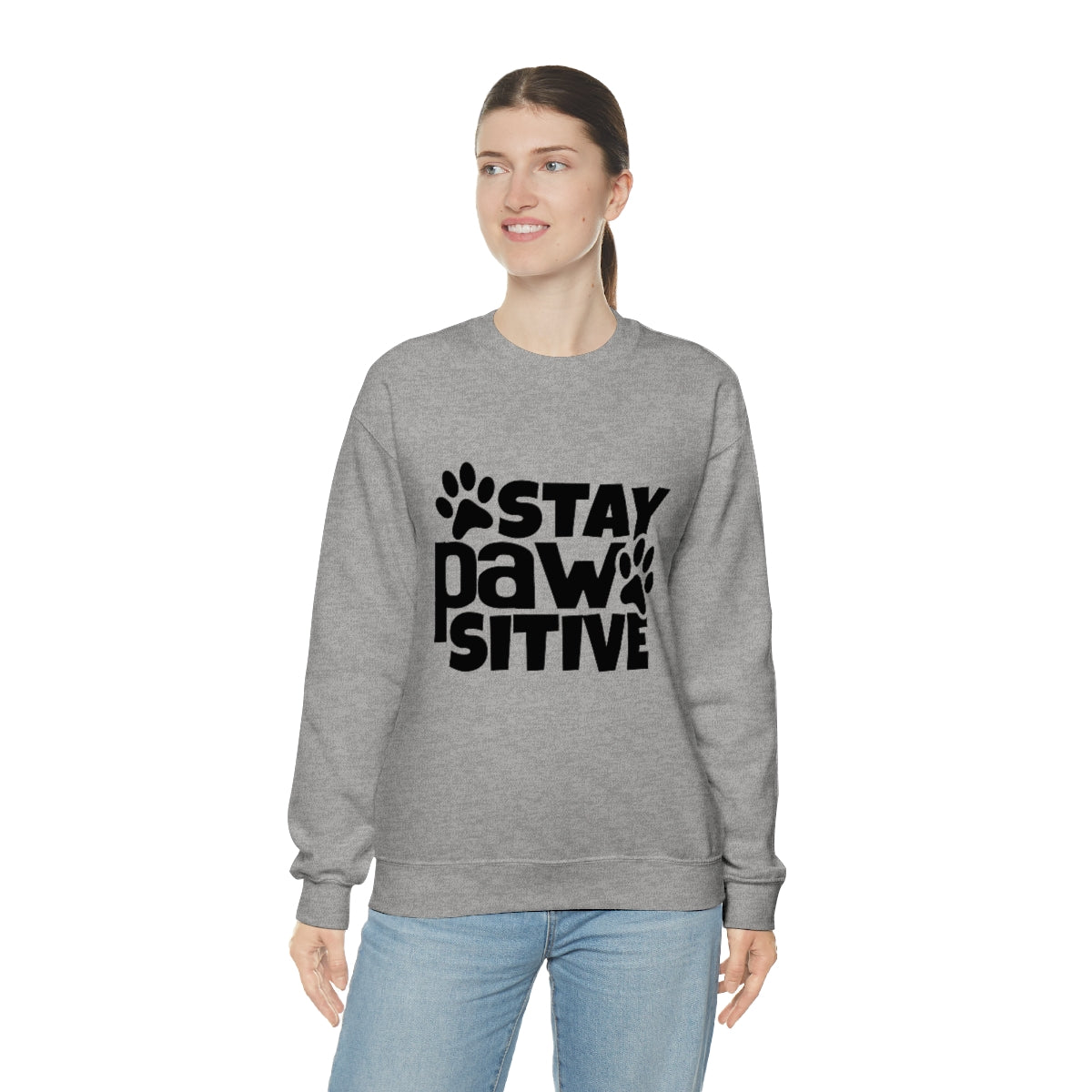 Stay Pawsitive Crewneck Sweatshirt