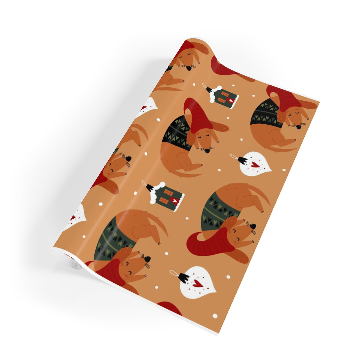 Dog Christmas Gift Wrapping Paper Rolls, 1pc