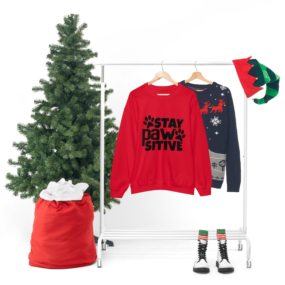 Stay Pawsitive Crewneck Sweatshirt