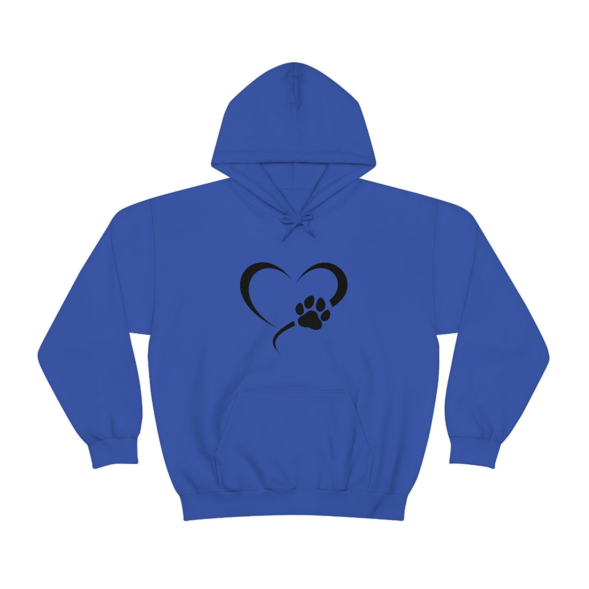 Heart Print Hooded Sweatshirt