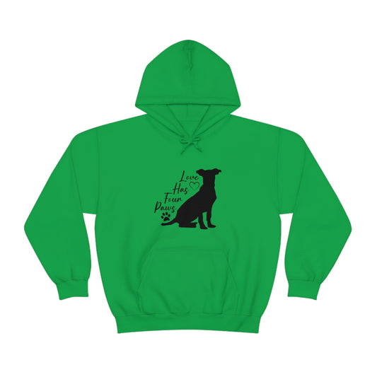 Love Has Four Paws Hooded Sweatshirt