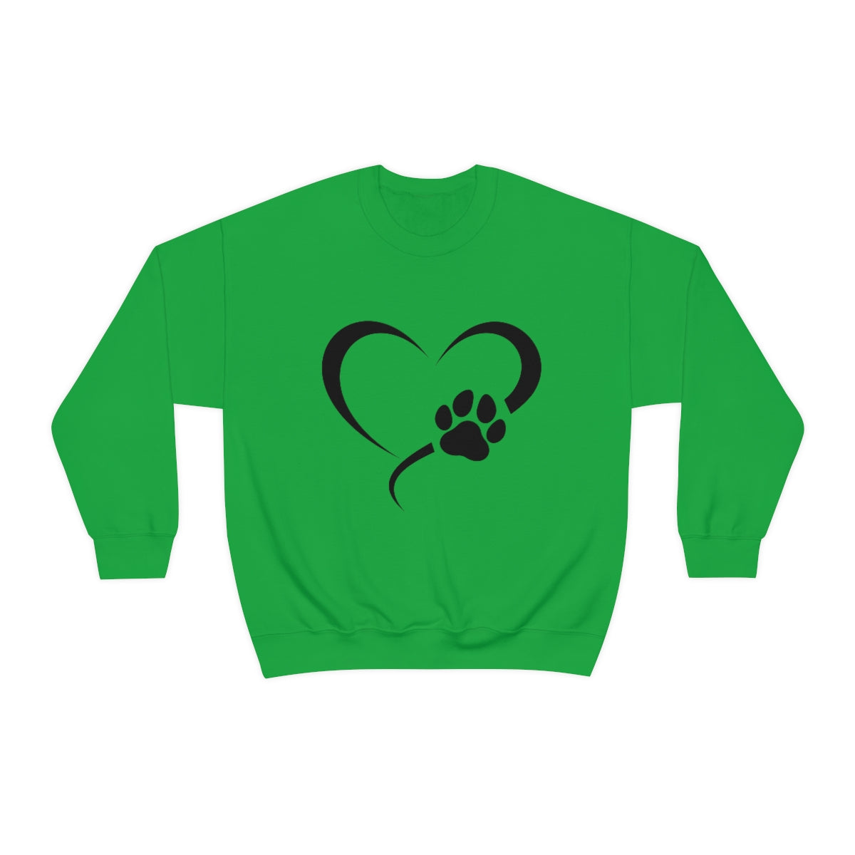 Heart Print Crewneck Sweatshirt