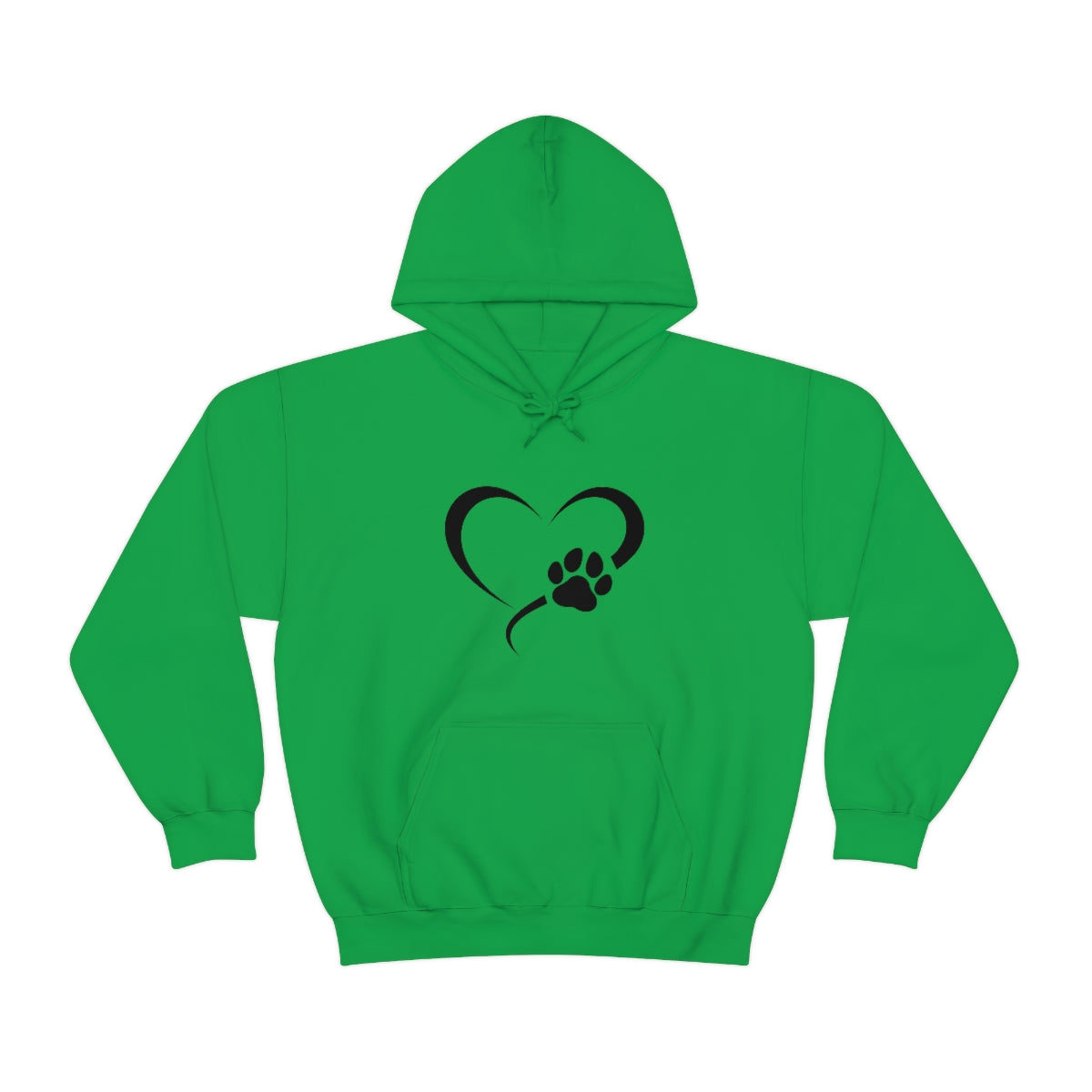 Heart Print Hooded Sweatshirt
