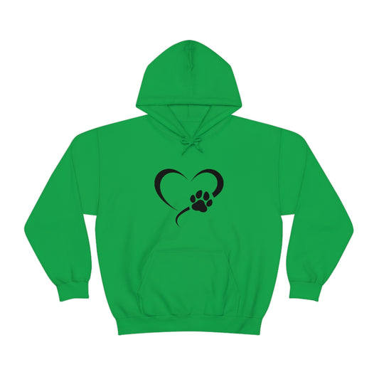Heart Print Hooded Sweatshirt