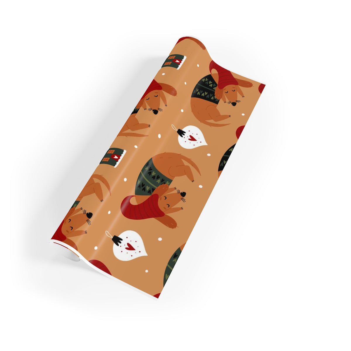 Dog Christmas Gift Wrapping Paper Rolls, 1pc