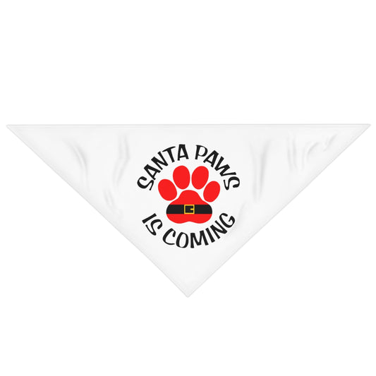 Santa Paws is Coming Pet Bandana